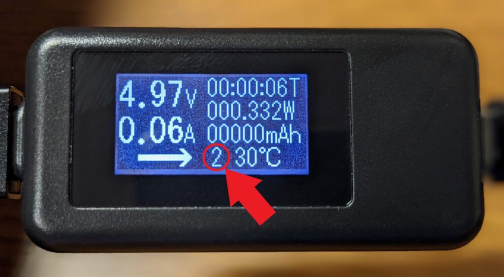 KWS-1802Cの測定データのページ番号