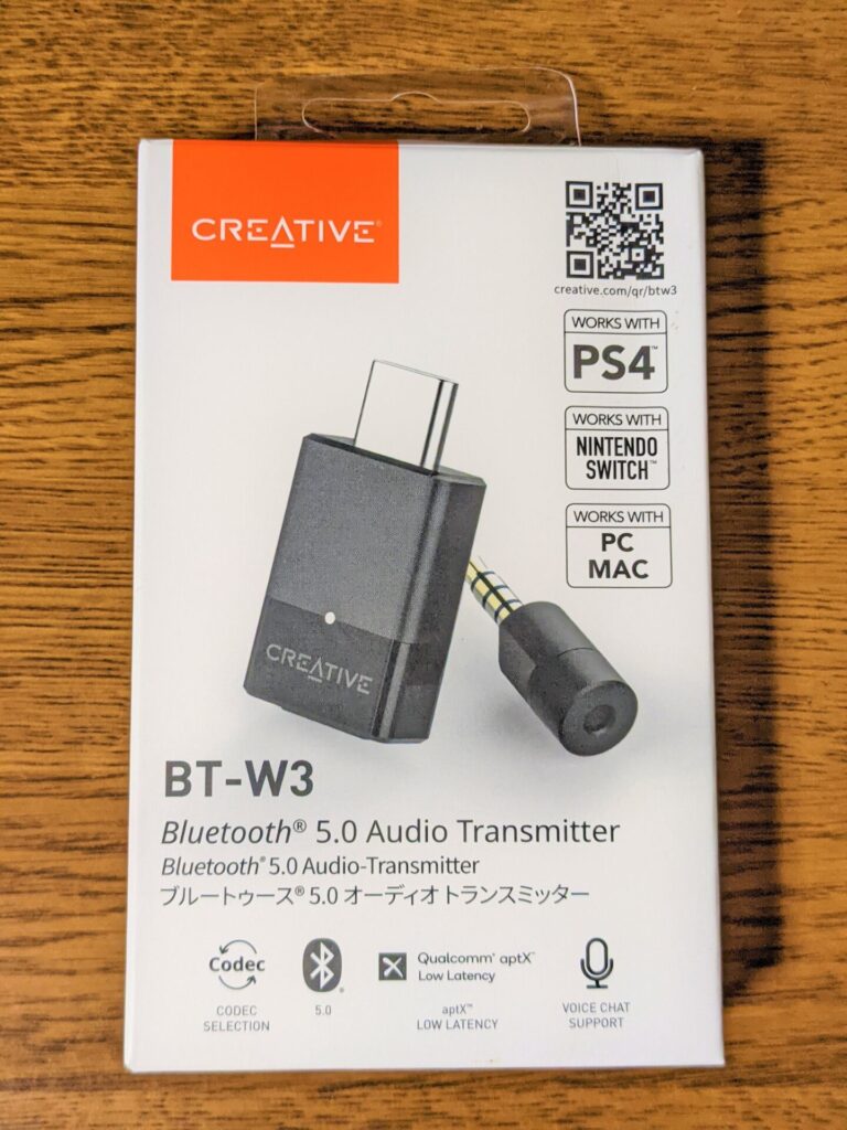 Creative BT-W3のパッケージ表面
